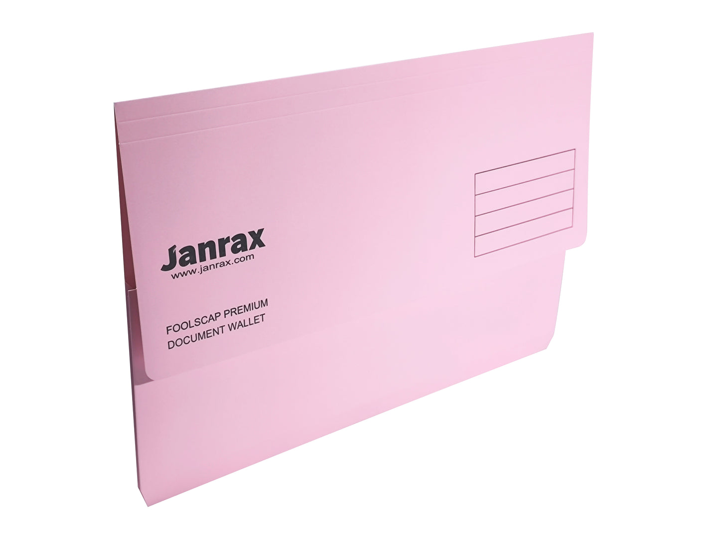 Pack of 10 Pink Card Premium Foolscap Document Wallets