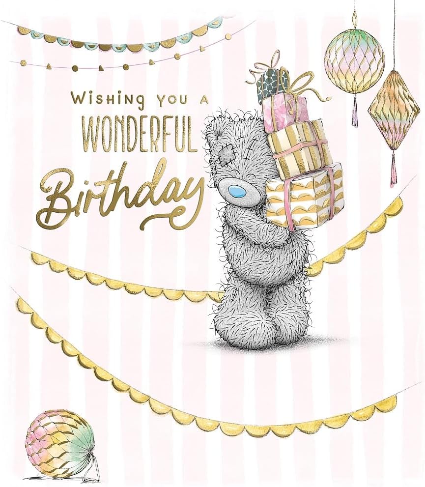 Bear And Presents Birthday Card