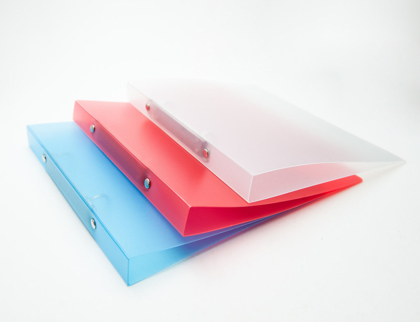 A4 Slim Red Translucent Ringbinder