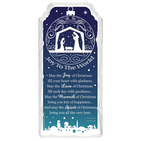 Joy to the World Christmas Design Hanging Plaque