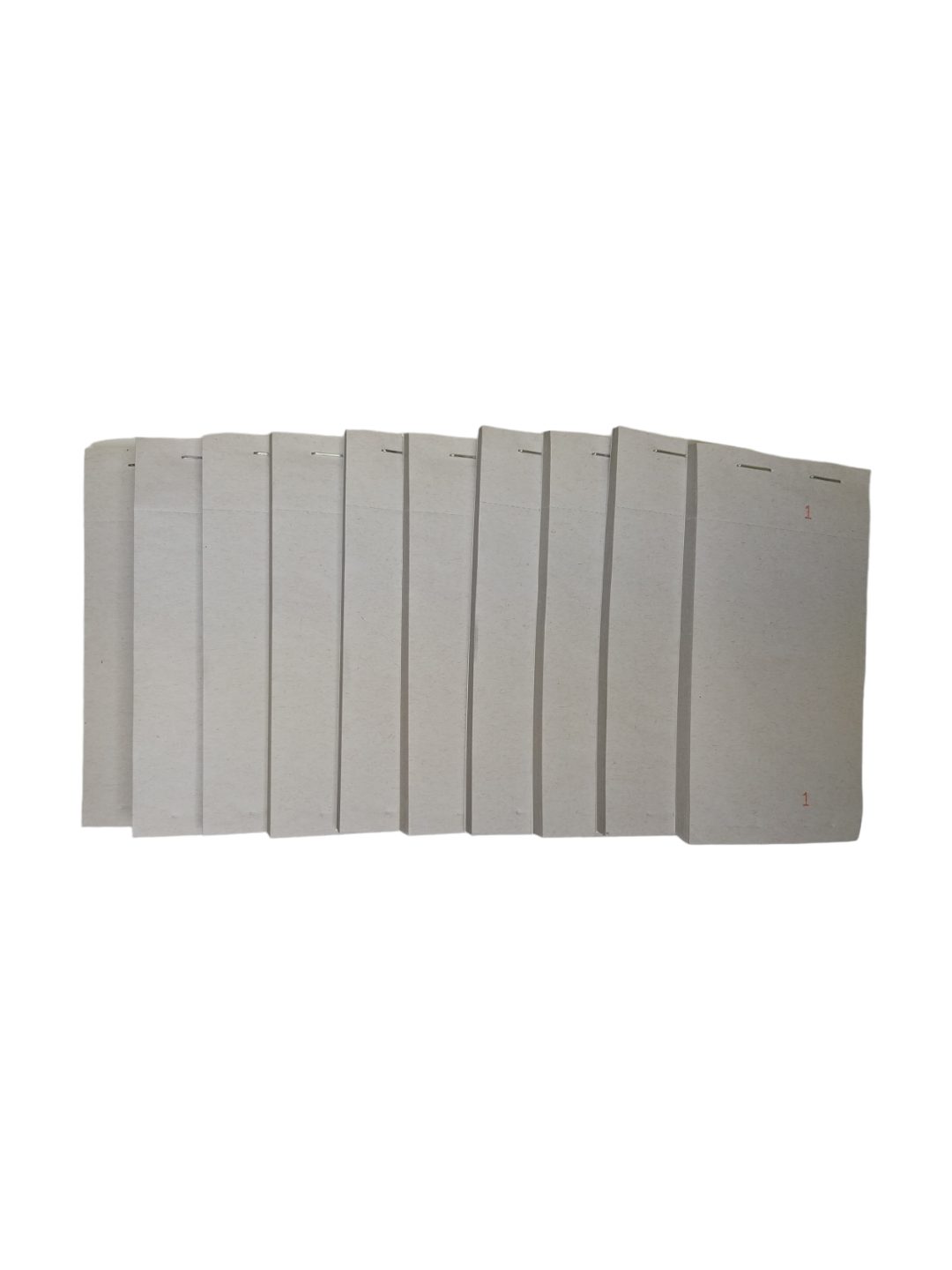 Pack of 50 76mm x 140mm Plain White Numbered Service Pads