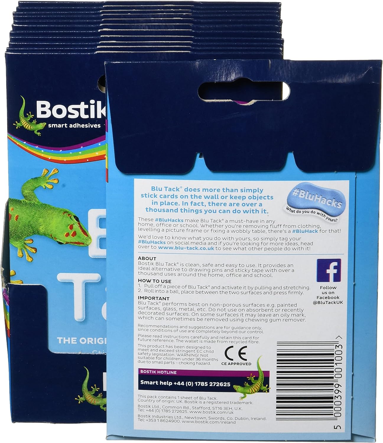 Pack of 12 Bostik Blu Tacks 60g