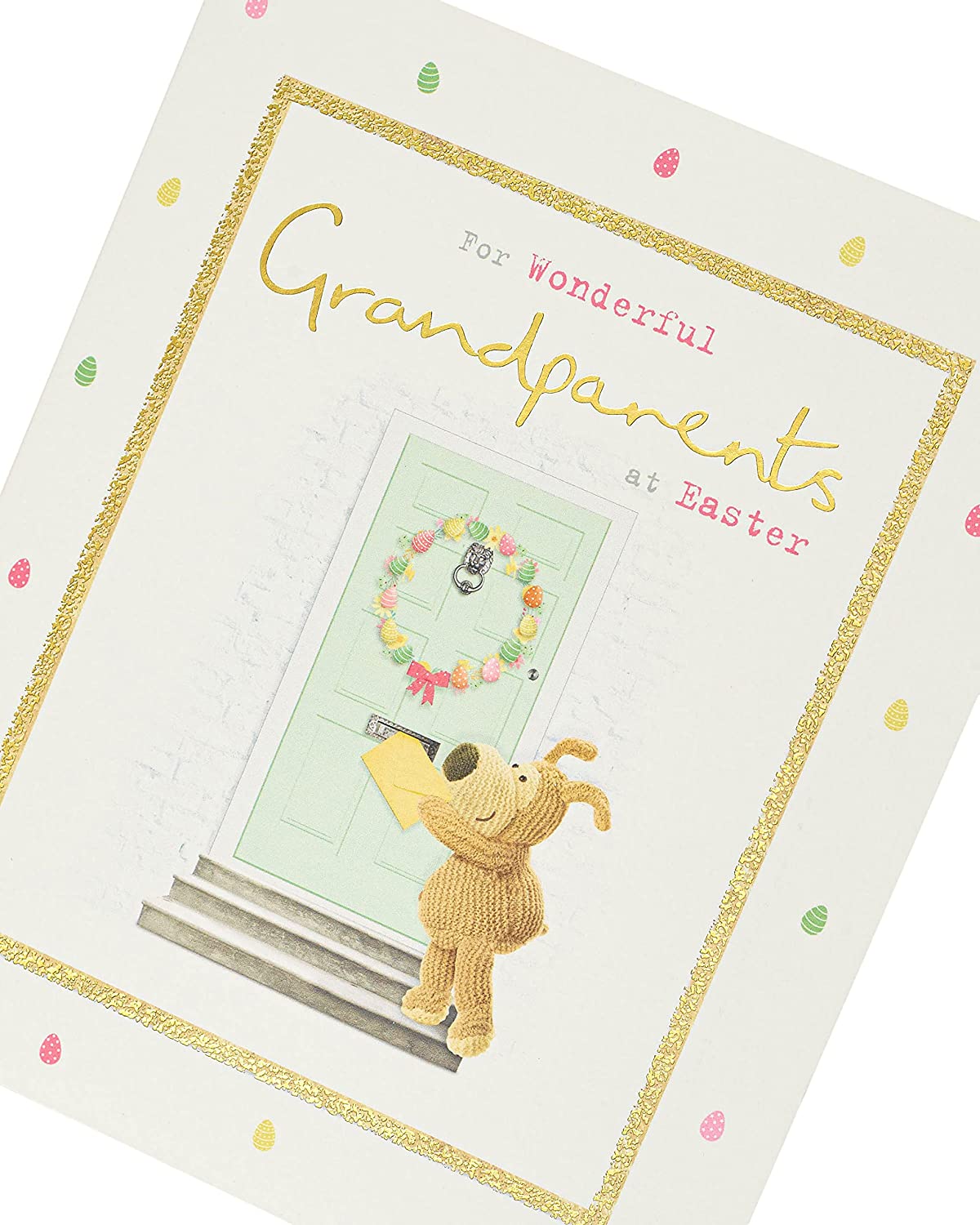 For Wonderful Grandparents Cute Boofle Easter Card