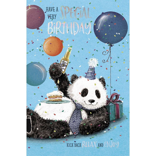 Panda Party Design Birthday Card