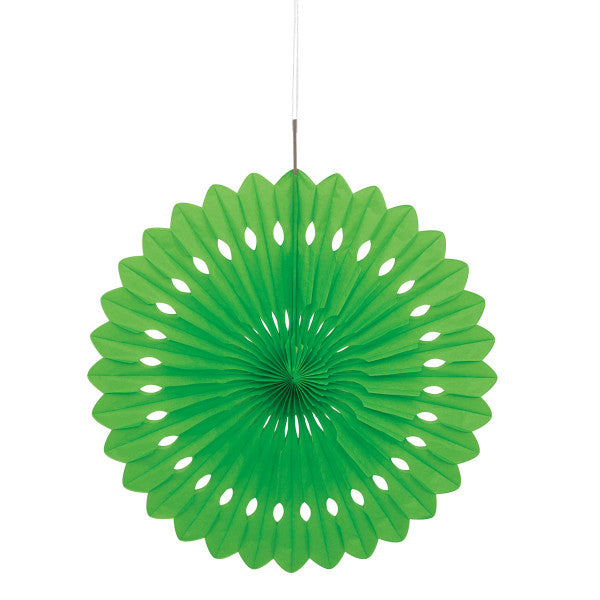 Lime Green Solid 16" Tissue Paper Fan