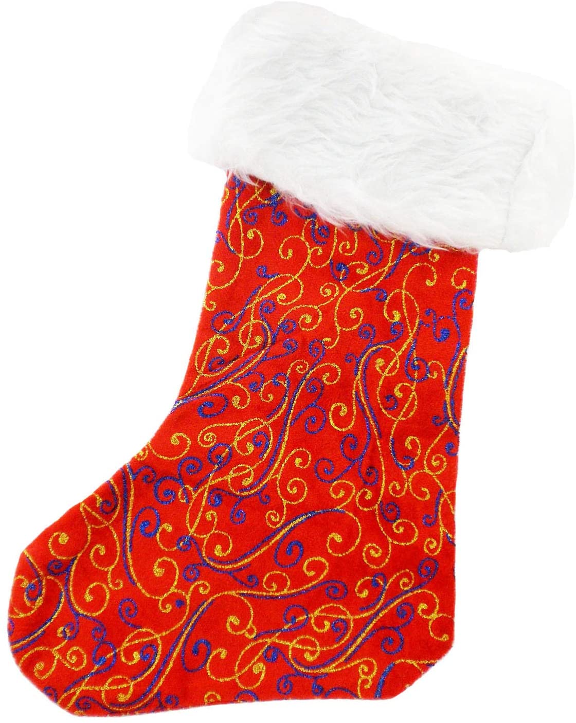 Luxury Fur Sparkling Christmas Stocking 