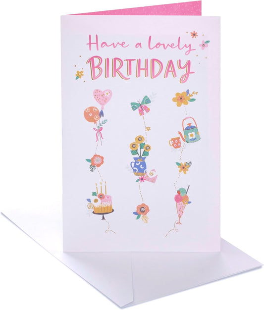 Symbols Design Girl Birthday Card