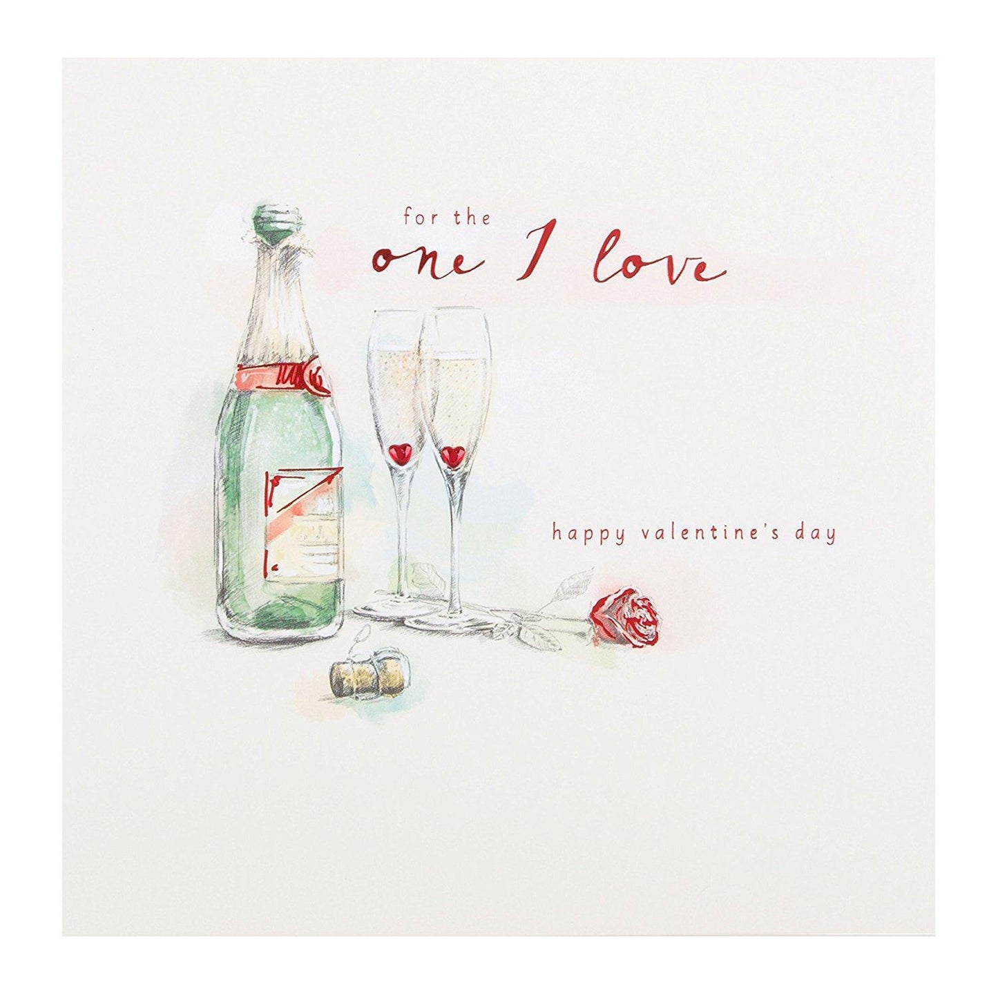 Hallmark One I Love Valentine's Day Card 'Champagne'