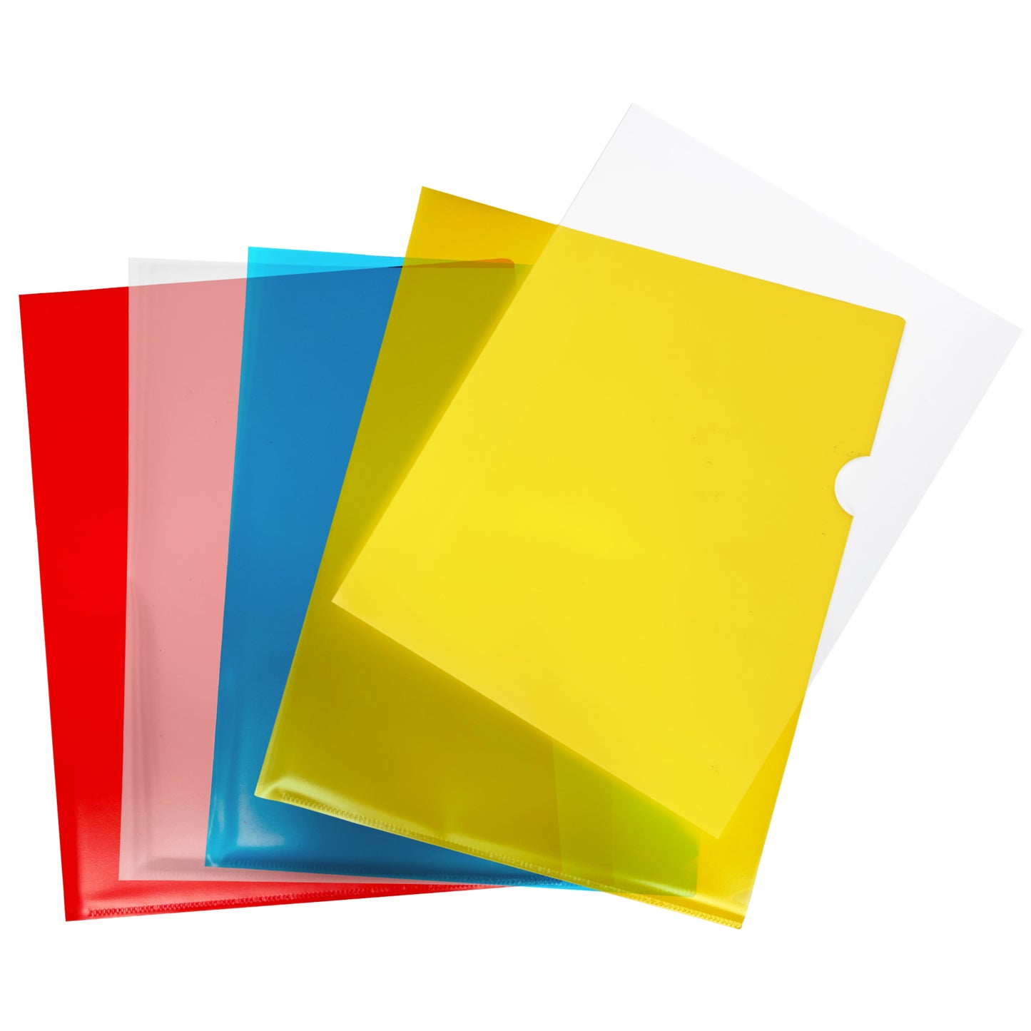 Pack of 25 A4 Red L Shaped Open Top and Side Report File Folders