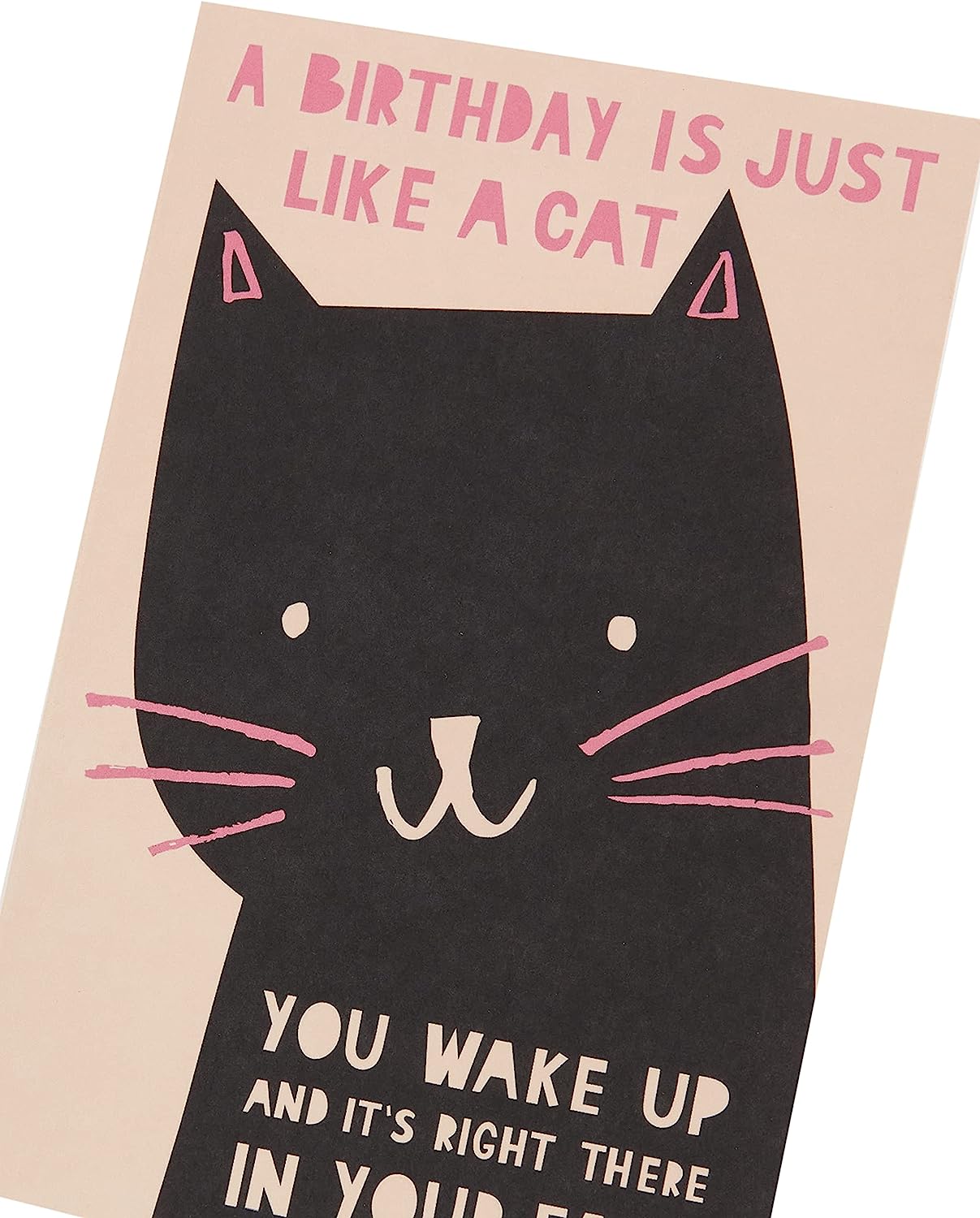 Black Cat Design Blank Birthday Card