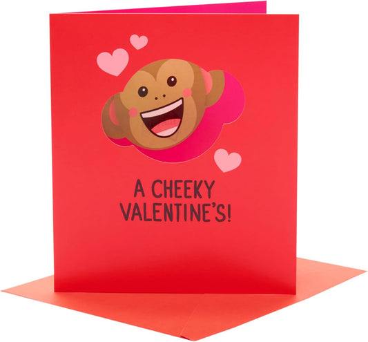 Cheeky Monkey Design Valentine's Day Card