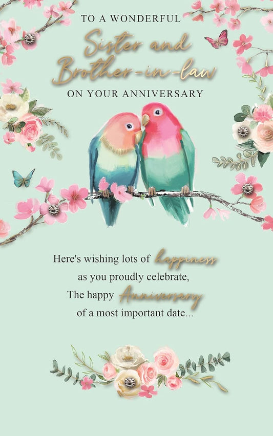 Embellished Sister & Brother-in-Law Anniversary Card