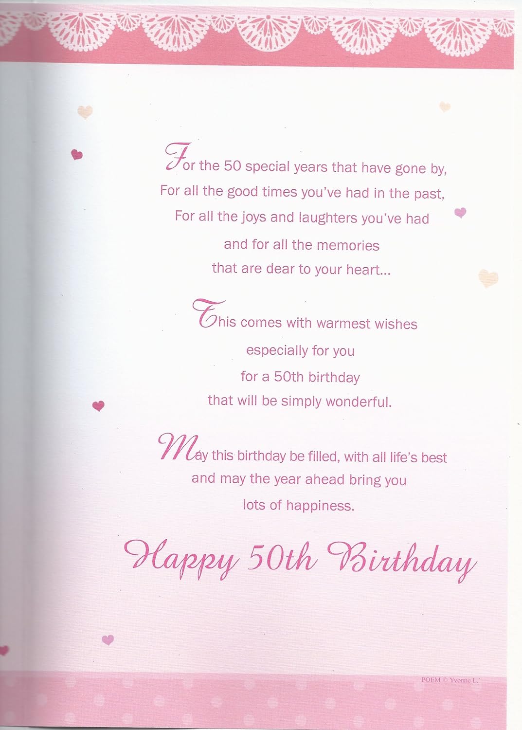 On Your 50th Floral Design Birthday Card