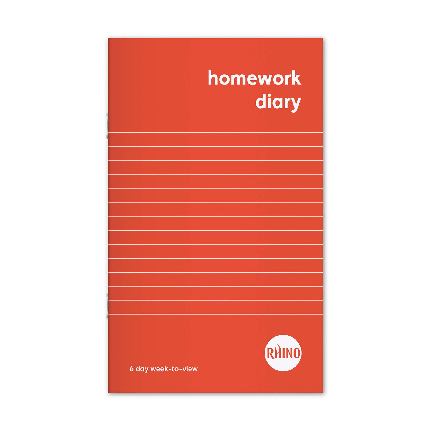 Rhino A6+ 84 Page Red 6-Day Week Homework Diary