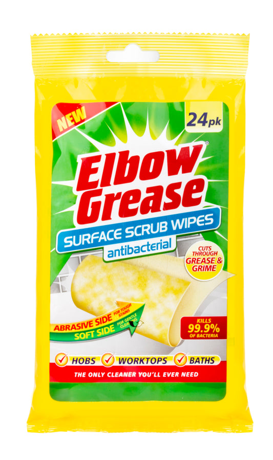 Pack of 24 Elbow Grease Surface Scrub Wipes