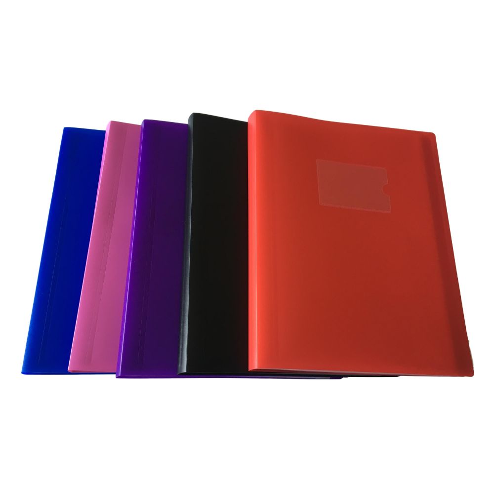 A4 Purple Flexible Cover 20 Pocket Display Book