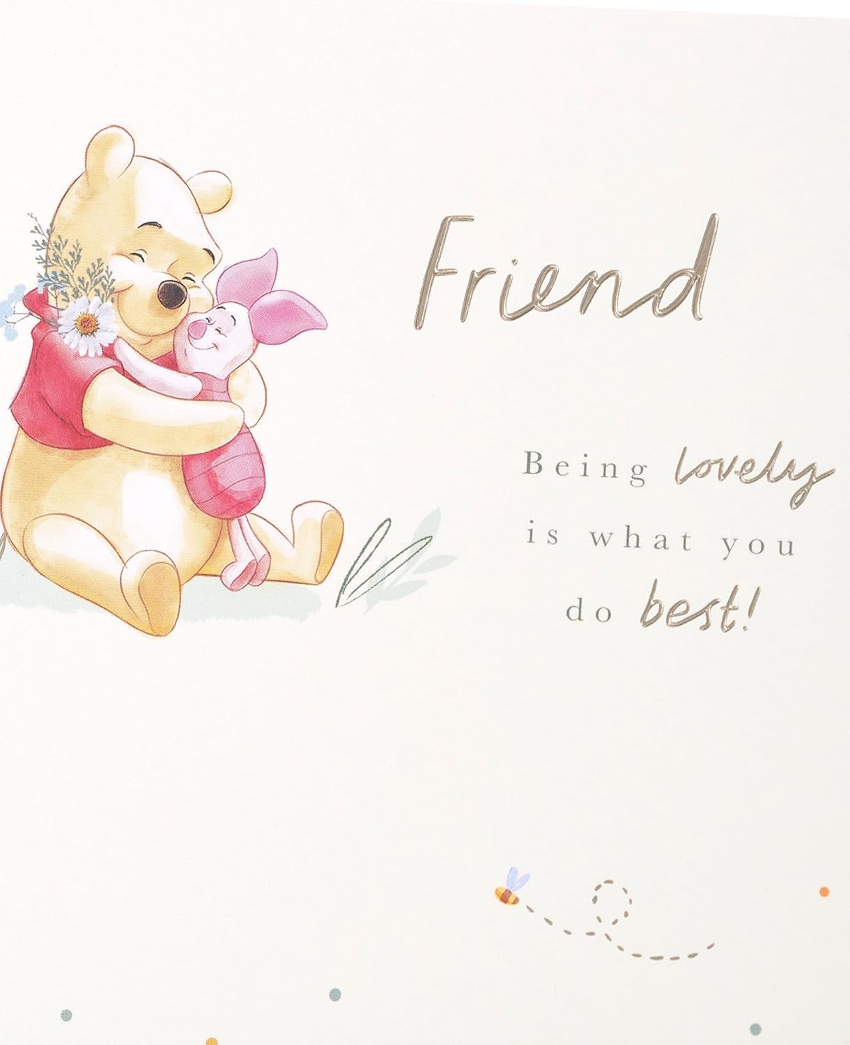 Disney Winnie the Pooh & Piglet Design Friend Birthday Card