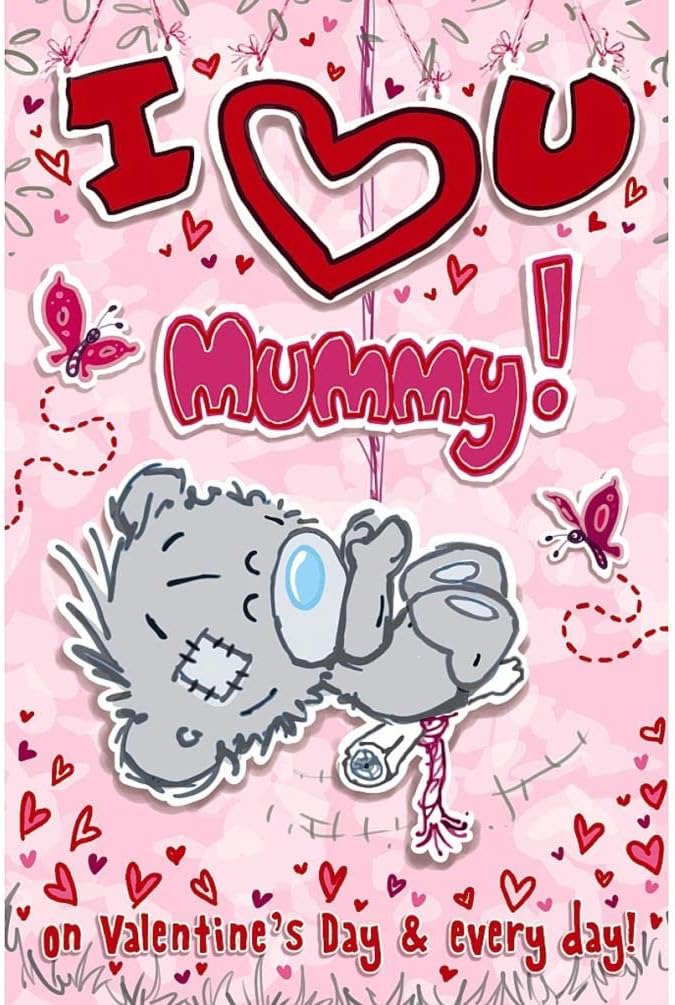 Me To You Bear on Rope Swing Mummy Valentine's Day Card