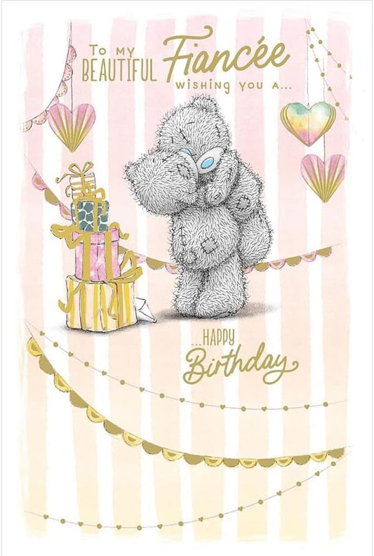 Bears Hugging Fiancée Birthday Card