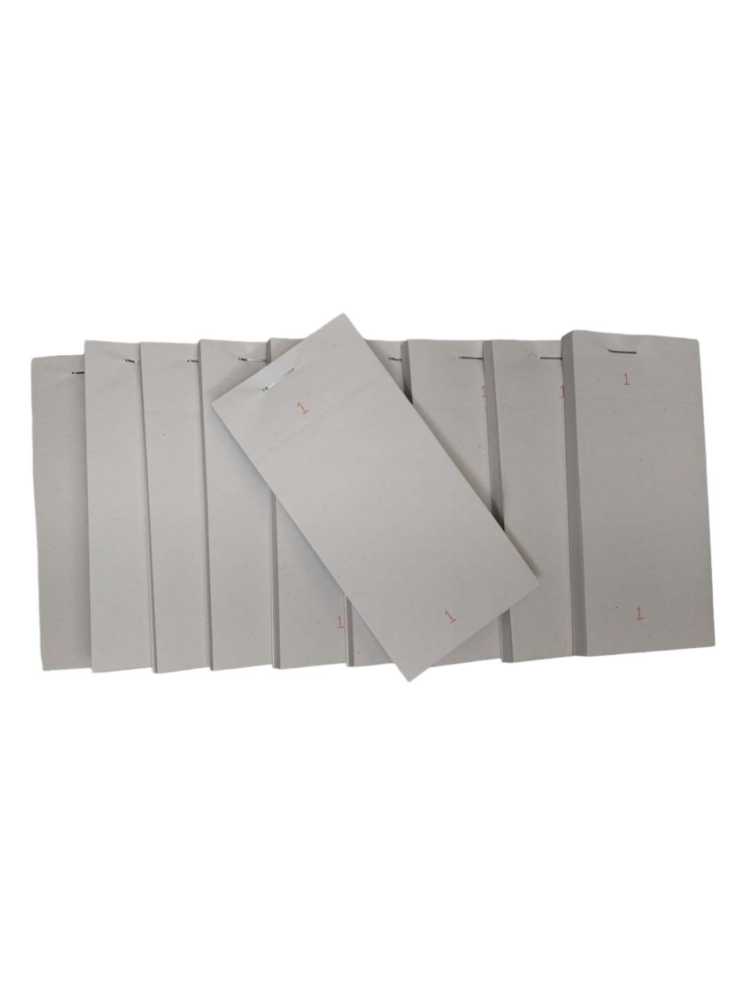 Pack of 50 63mm x 127mm Plain White Numbered Service Pads