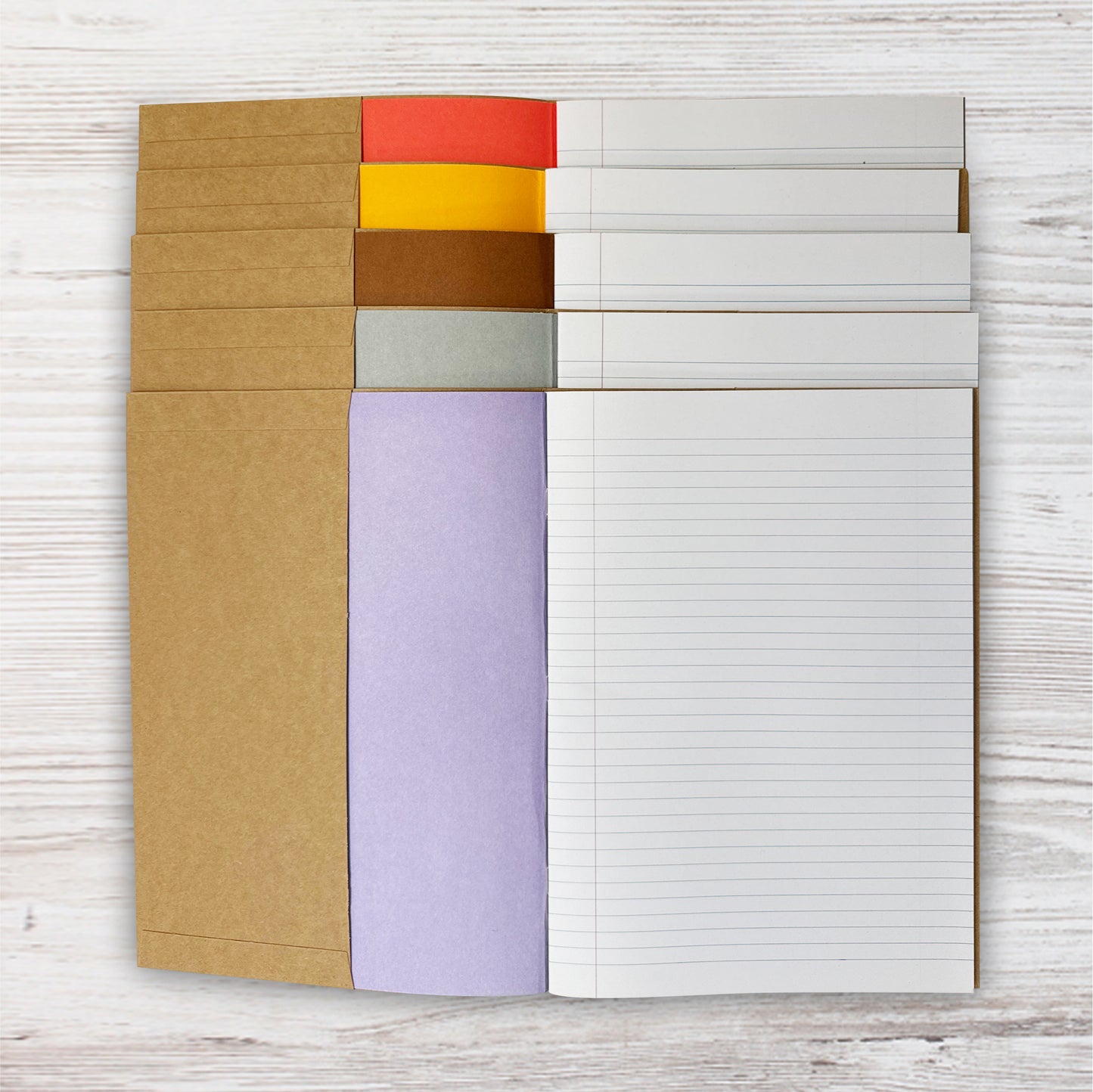 Pack of 5 A4 Kraft Paper Exercise Book Covers by Janrax