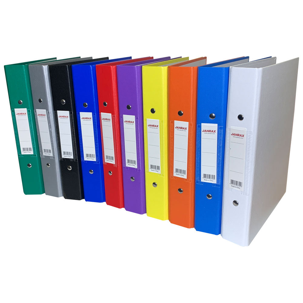 A5 Orange Paper Over Board Ring Binder by Janrax