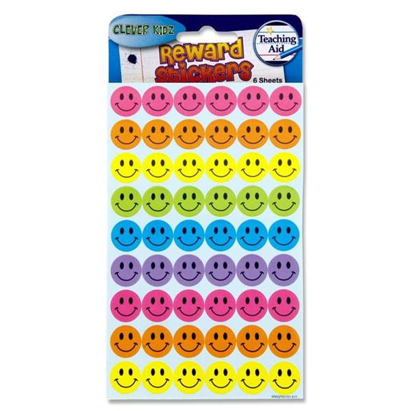 Pack of 6 Sheets of Reward Stickers by Clever Kidz