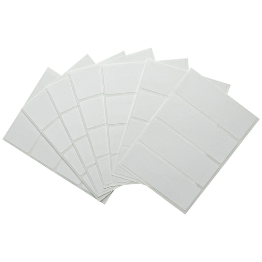 Pack of 140 White 25x75mm Rectangular Labels - Adhesive Stickers