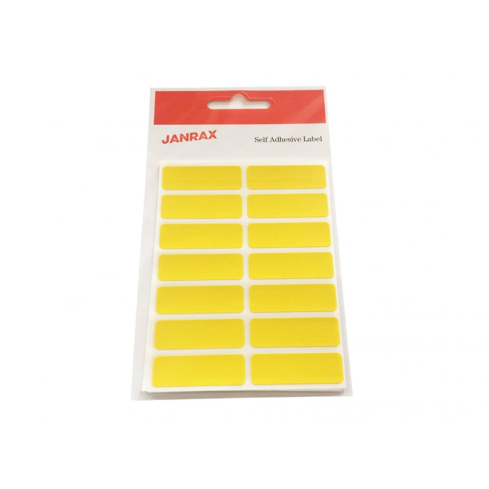 Pack of 490 Yellow 12x38mm Rectangular Labels - Adhesive Stickers