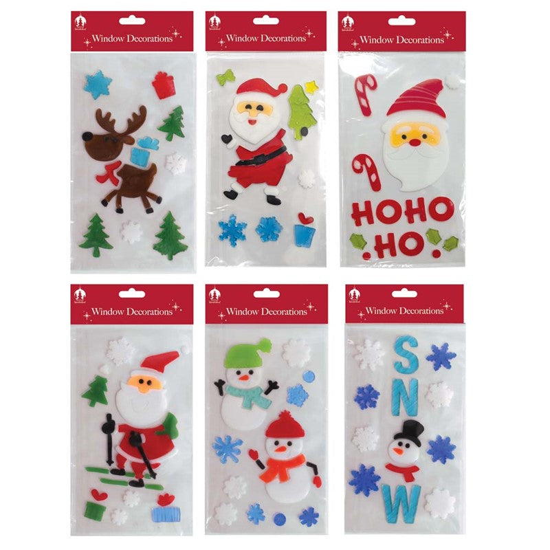 Single Christmas Window Gel Sticker Decoration