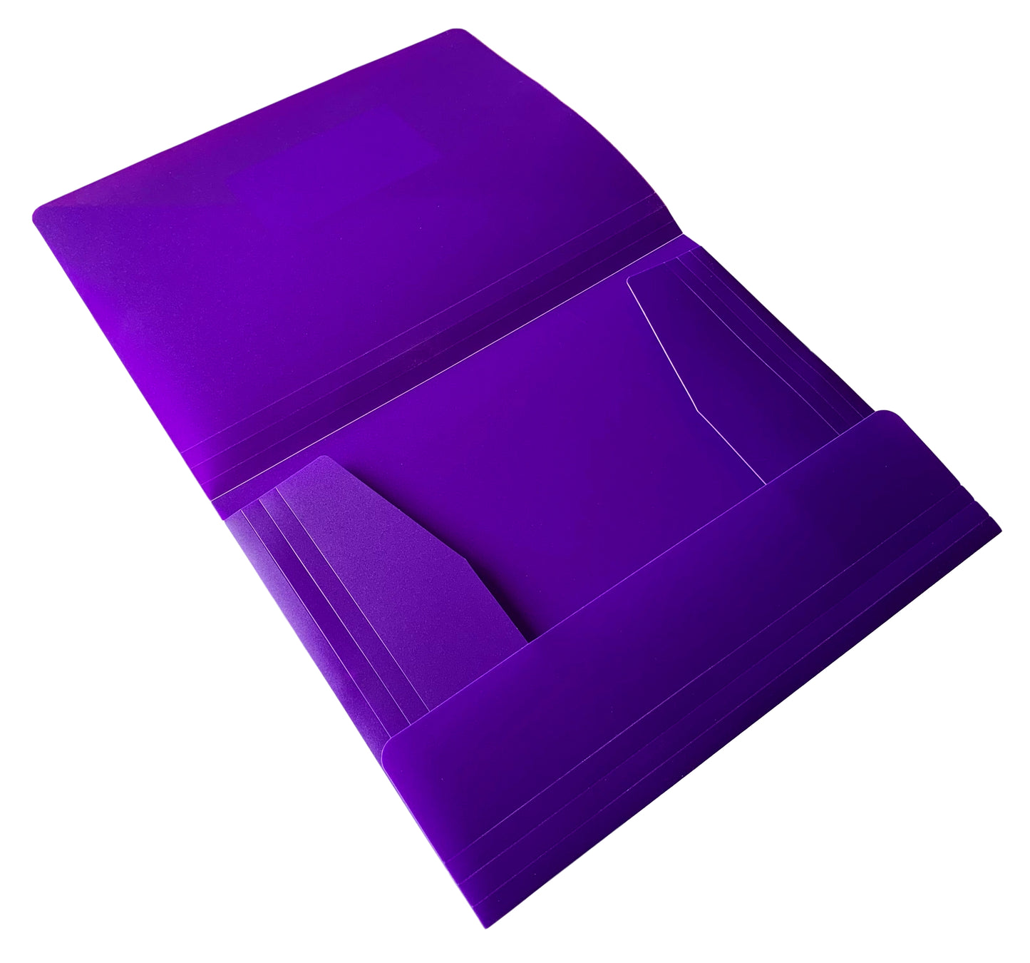 Janrax A4 Purple 3 Flap Folder with Elasticated Closure