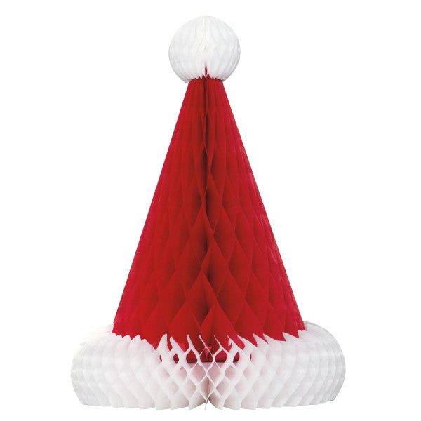 Santa Hat Honeycomb Centerpiece, 12"