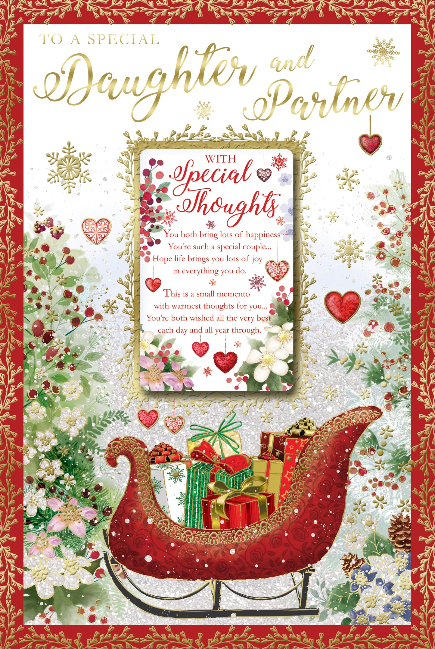 To a Special Daughter and Partner With Special Thoughts Christmas Card