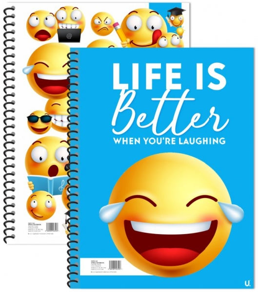 Pack of 12 Emoji Spiral Notebooks 20x28cm