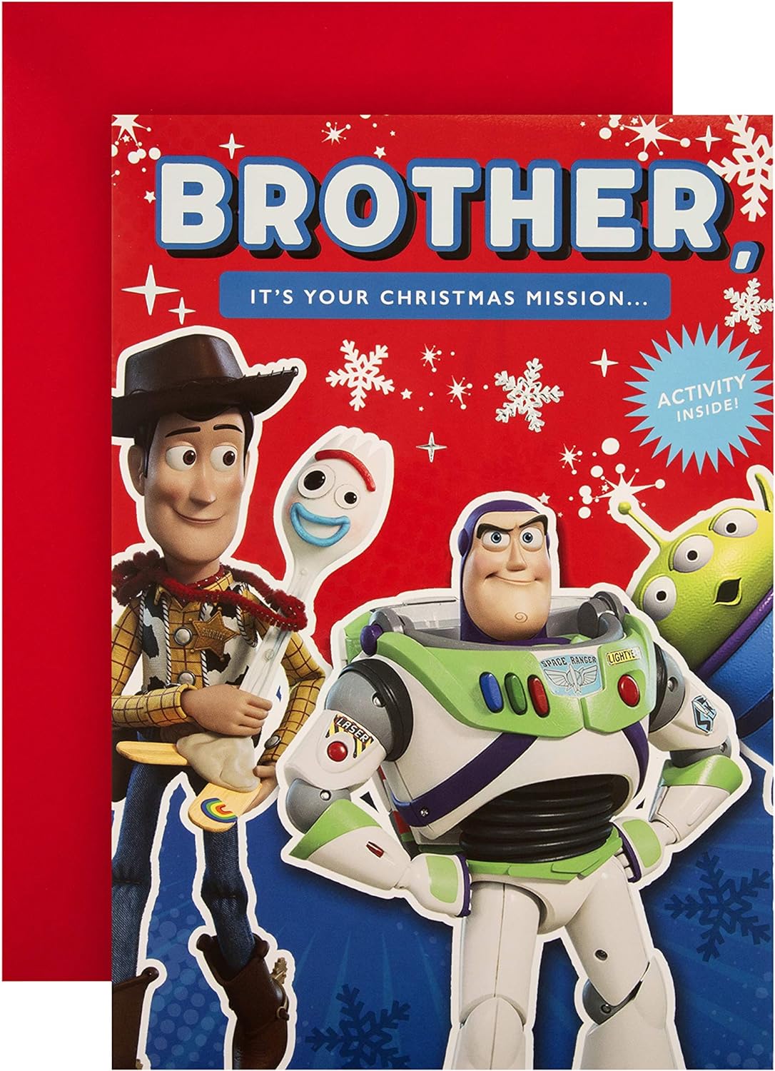 Disney Toy Story Design with Activity Inside Brother Christmas Card