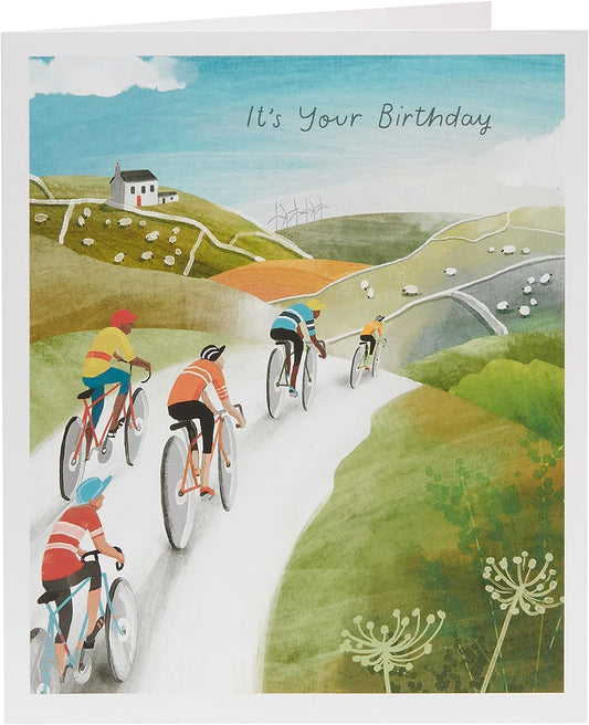 Scenic Cycling Design Birthday Card For Him/Male/Friend