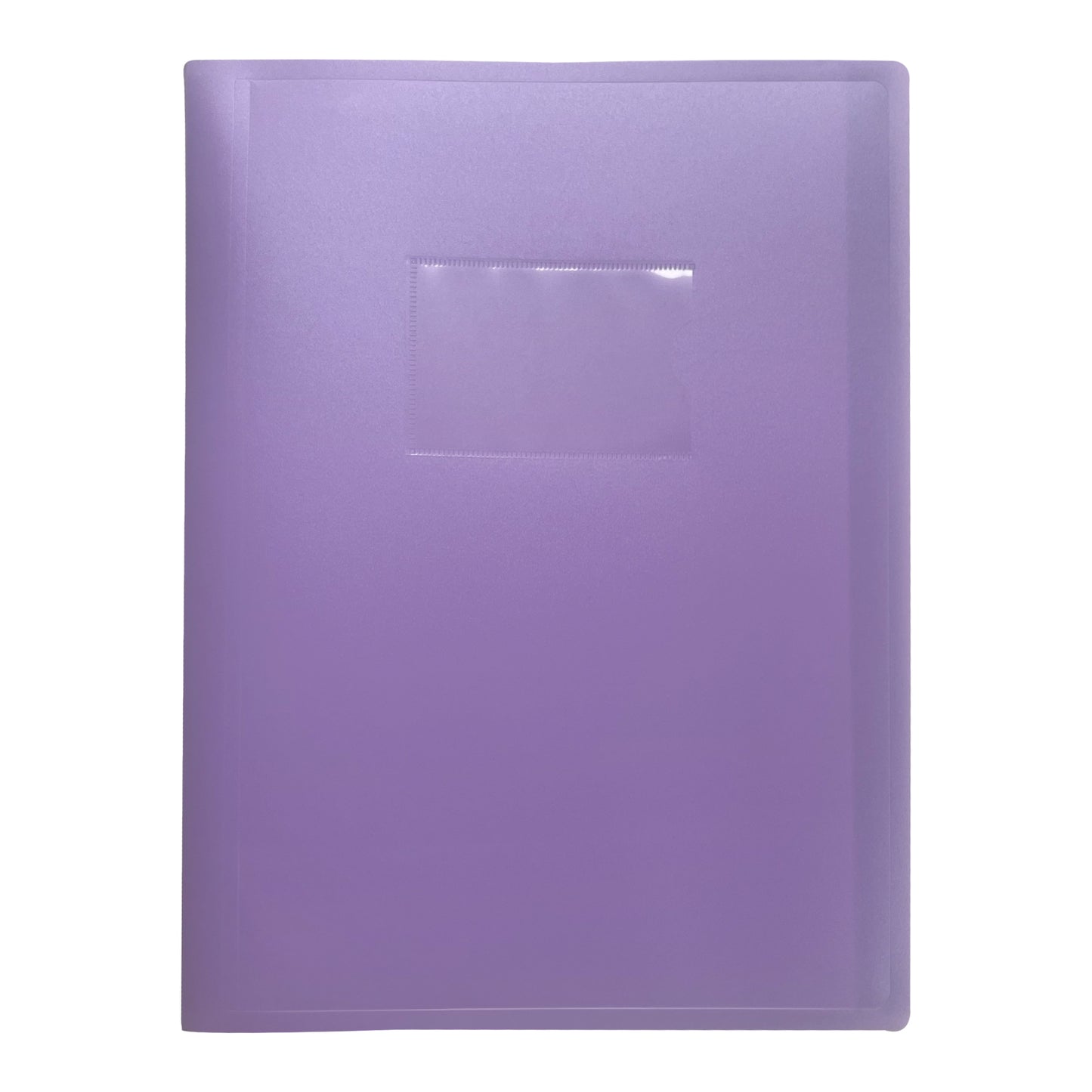 Pack of 12 A4 Pastel Purple Coloured Flexicover 20 Pocket Display Books with Card Pocket