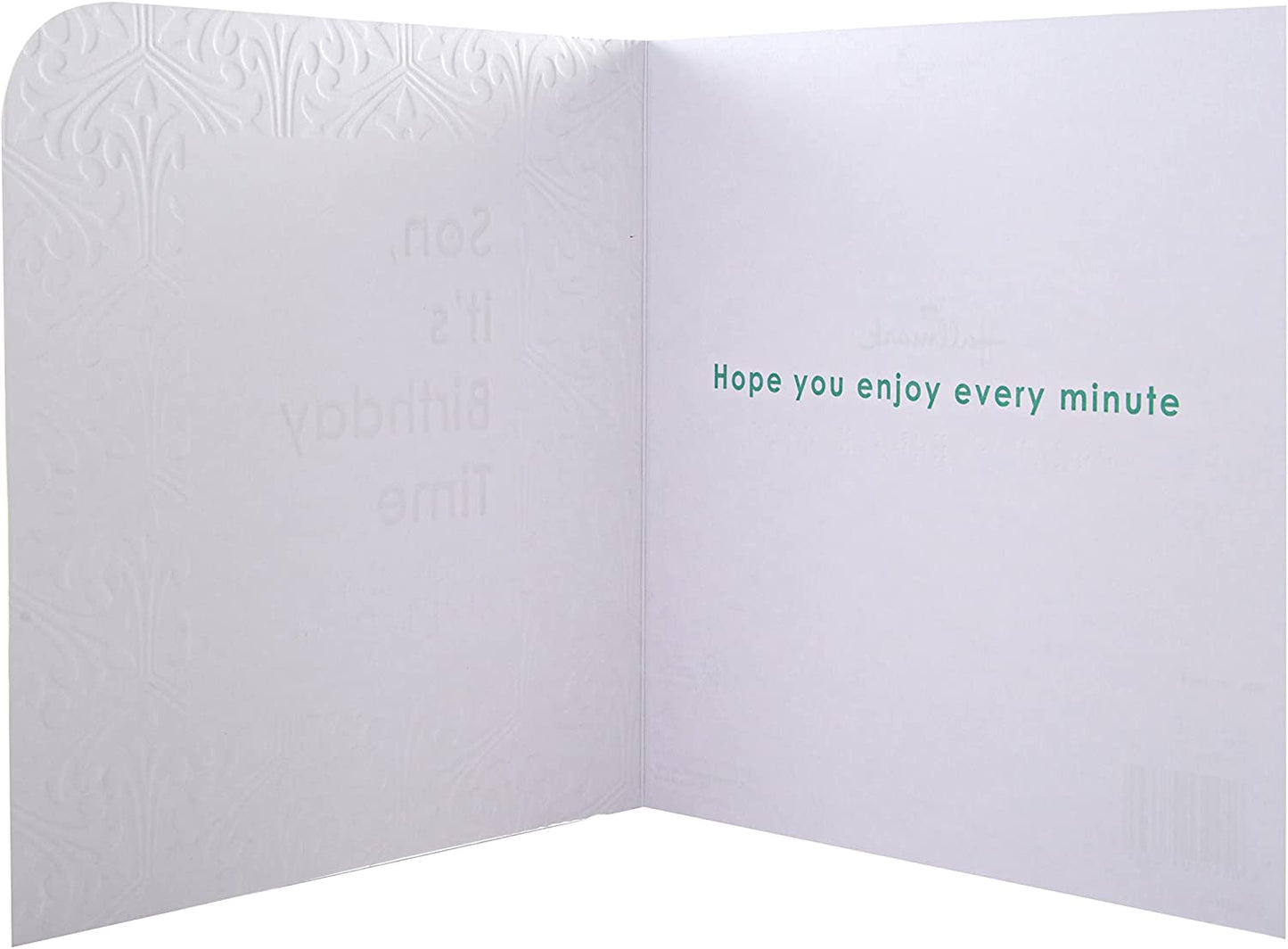 Contemporary Patterned Design Braille Birthday Card for Son