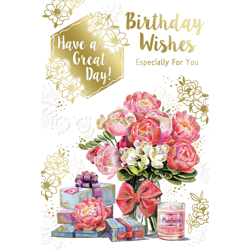 Birthday Wishes Especially For You Open Female Celebrity Style Birthday Card