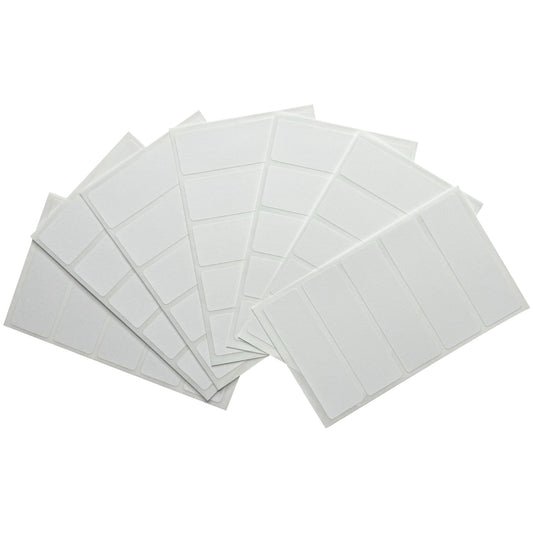 Pack of 350 White 19x63mm Rectangular Labels - Adhesive Stickers