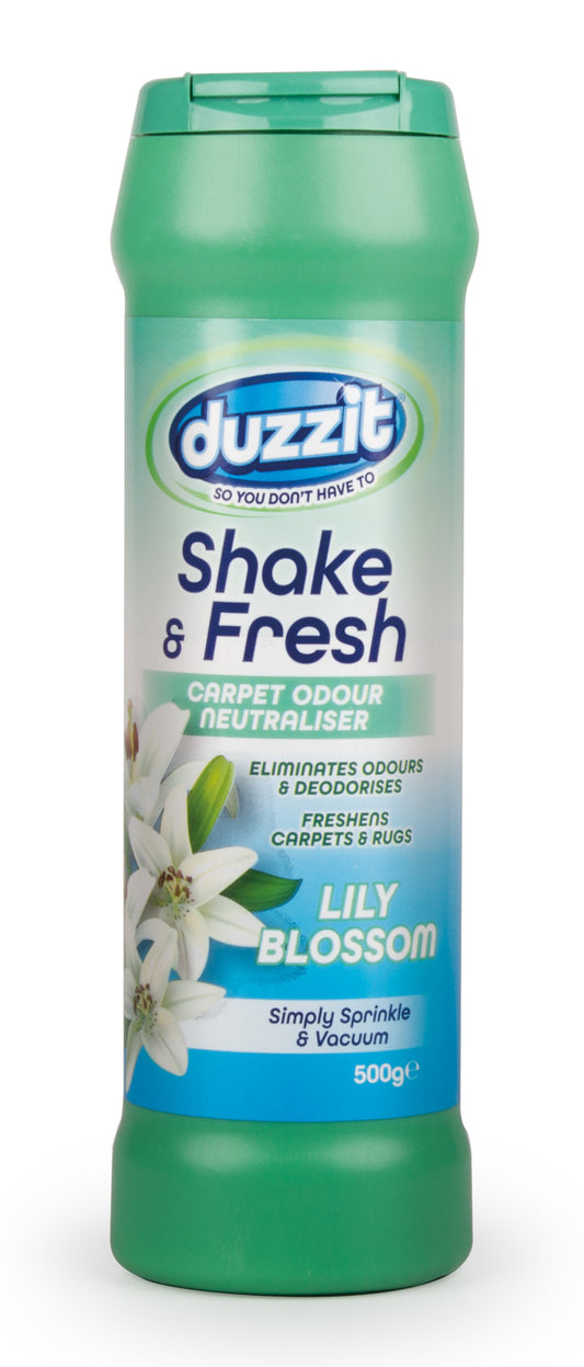 Duzzit Shake & Fresh Carpet Odour Neutraliser Lily Blossom 500g