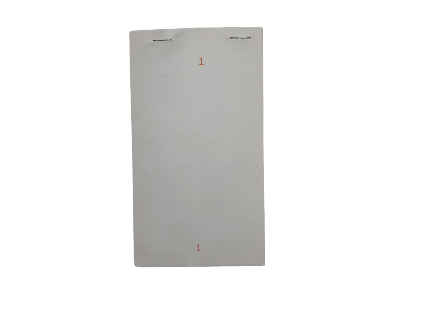 Pack of 50 95mm x 165mm Plain White Numbered Service Pads