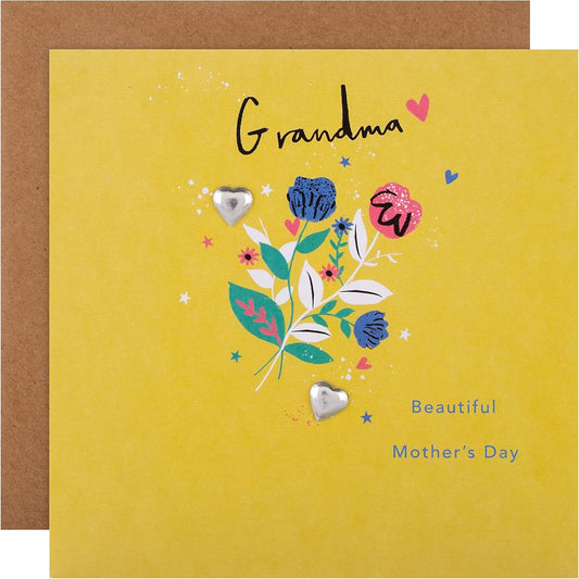 Contemporary Flowers Design Grandma Mother's Day Card