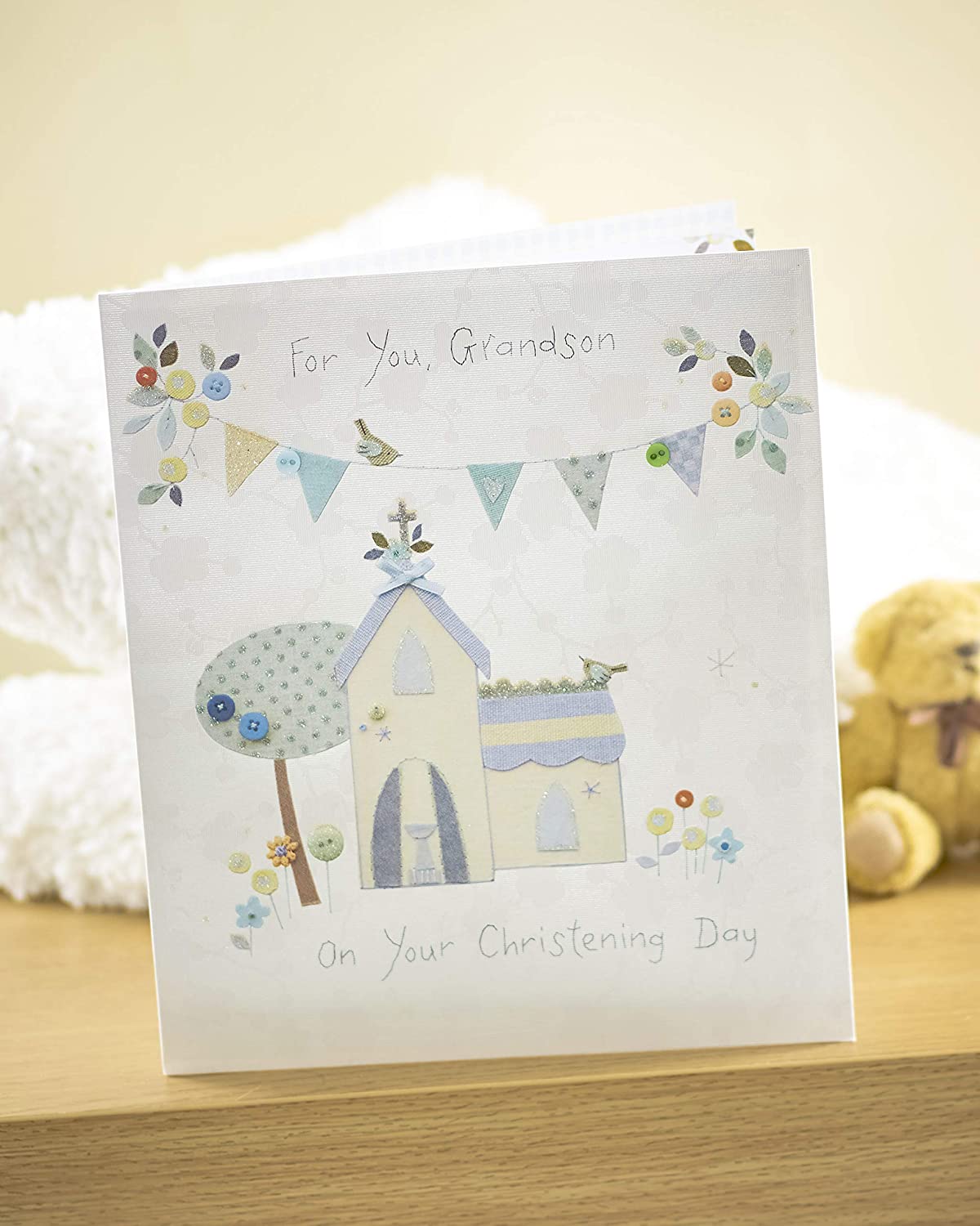 For Grandson On Your Christening Day Card