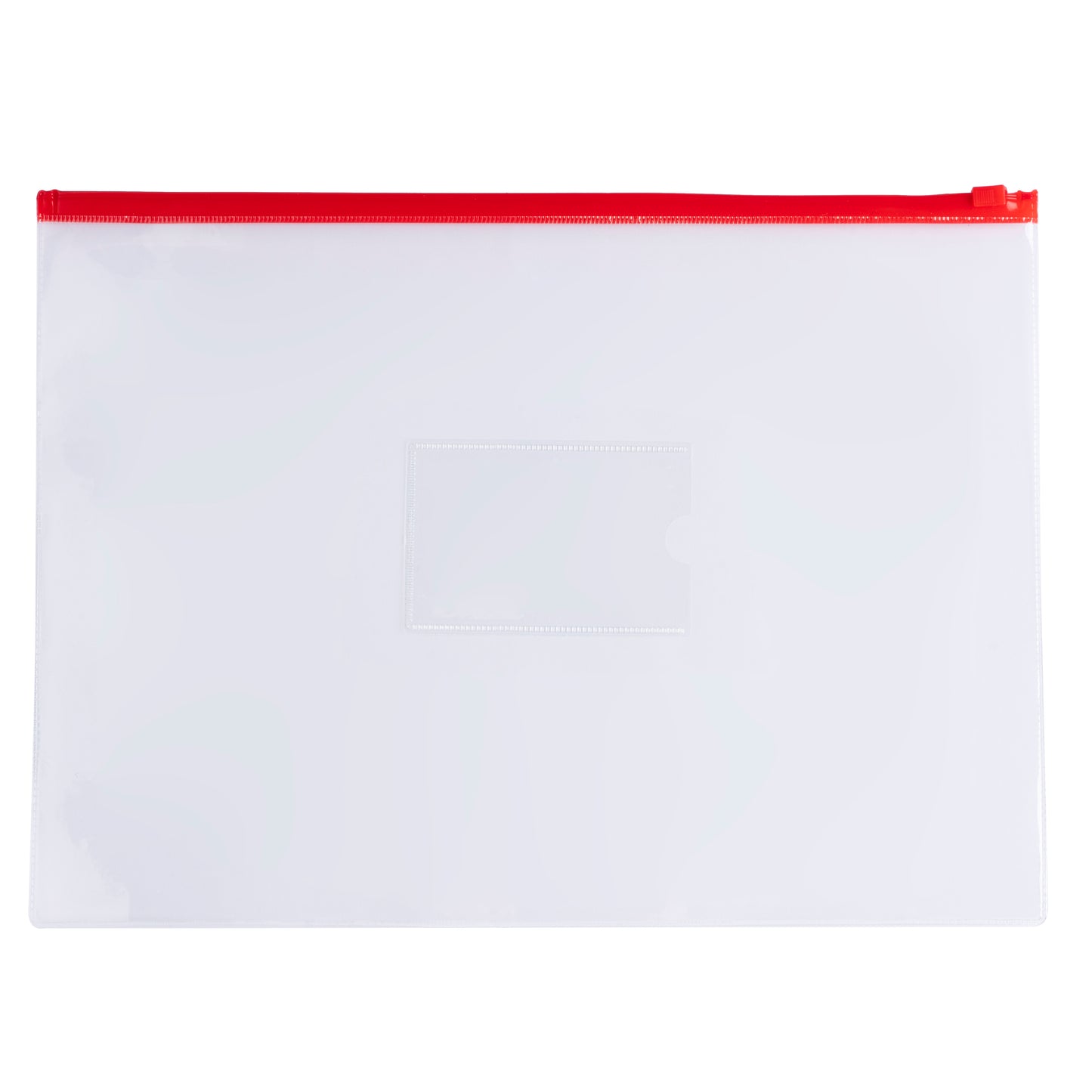 Pack of 12 A4 Clear Zippy Bags with Red Zip