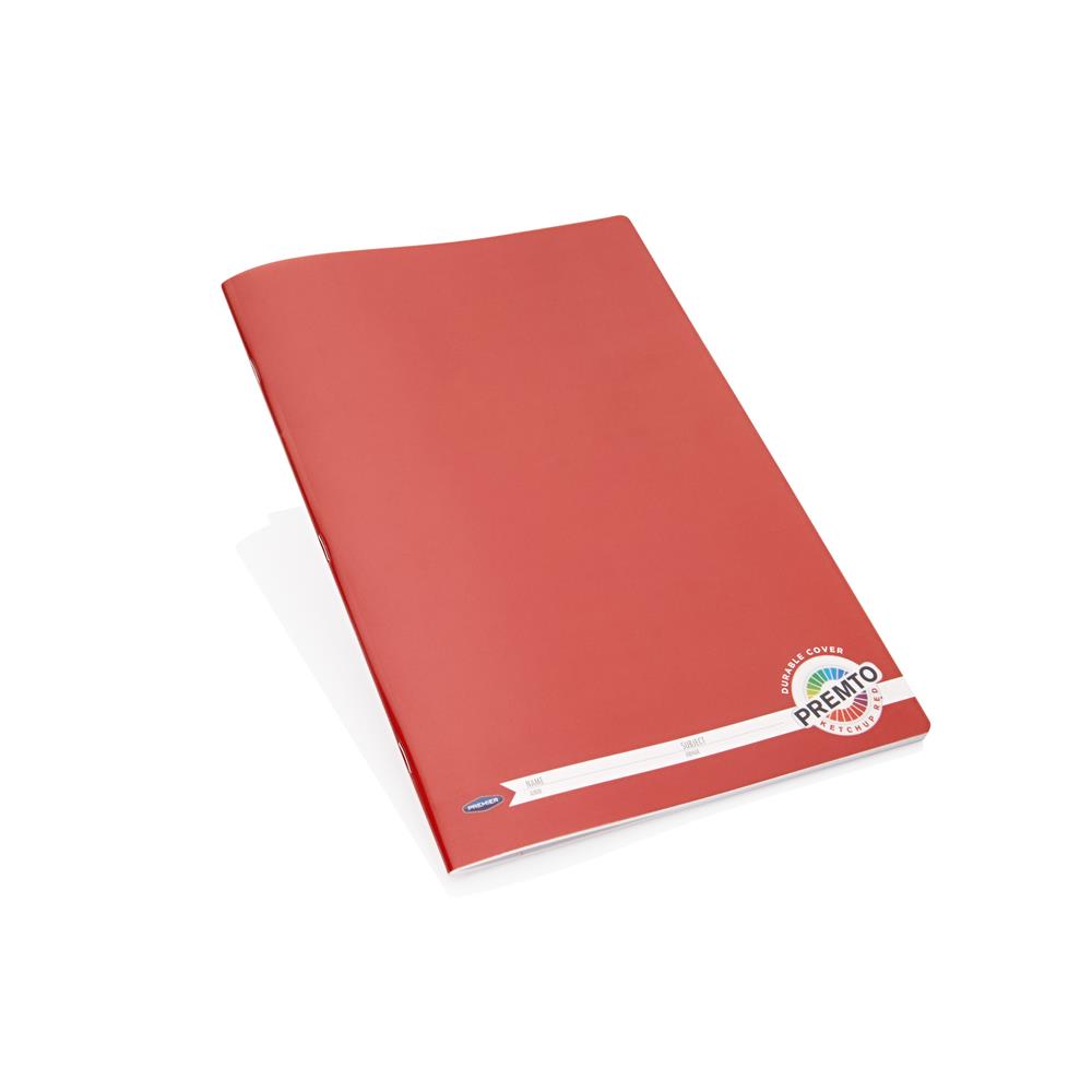 Pack of 6 A4 120 Pages Ketchup Red Durable Cover Manuscript Books by Premto