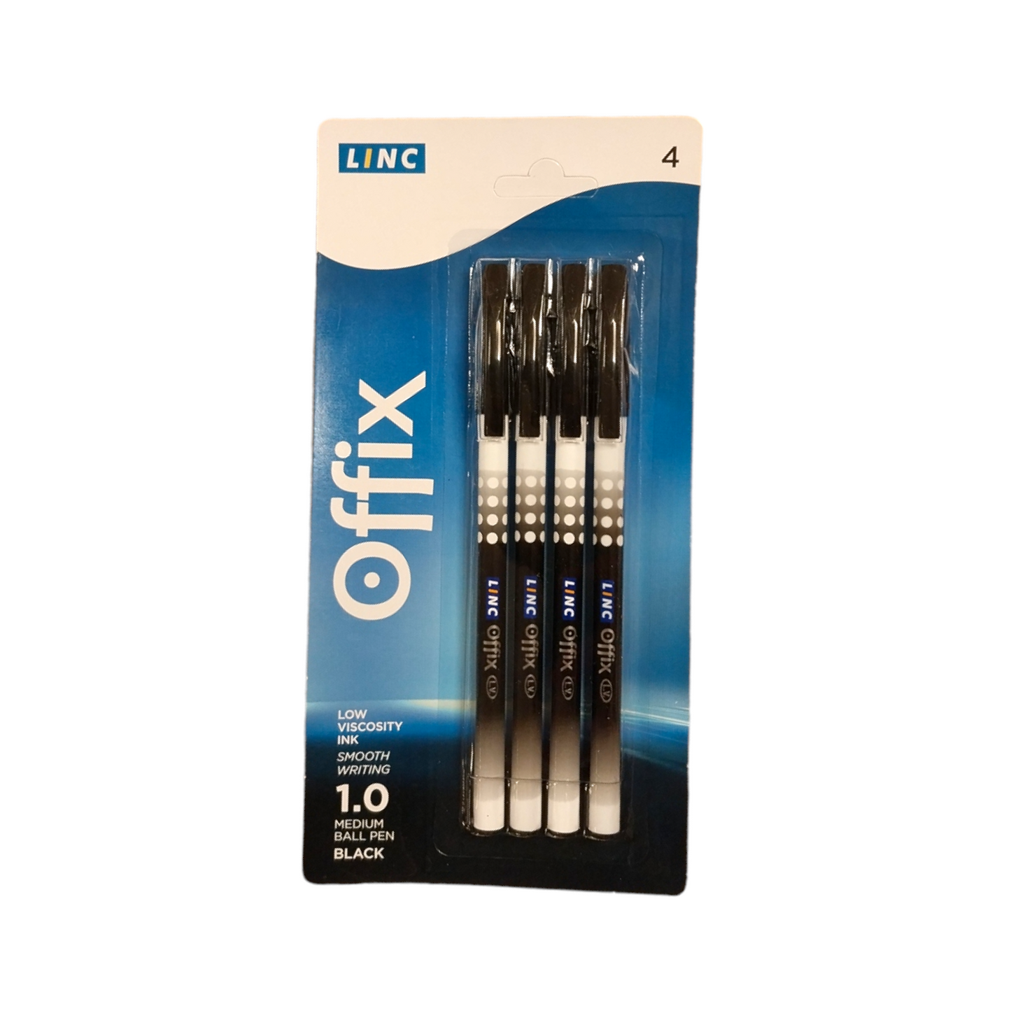 Pack of 4 Linc Offix Medium Black Ball Pens