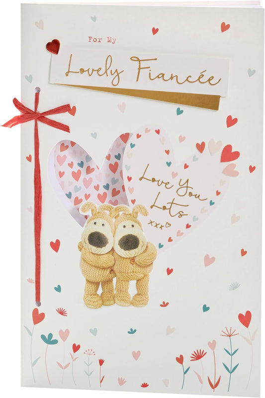 Boofle Couple Cute Design Fiancée Valentine's Day Card