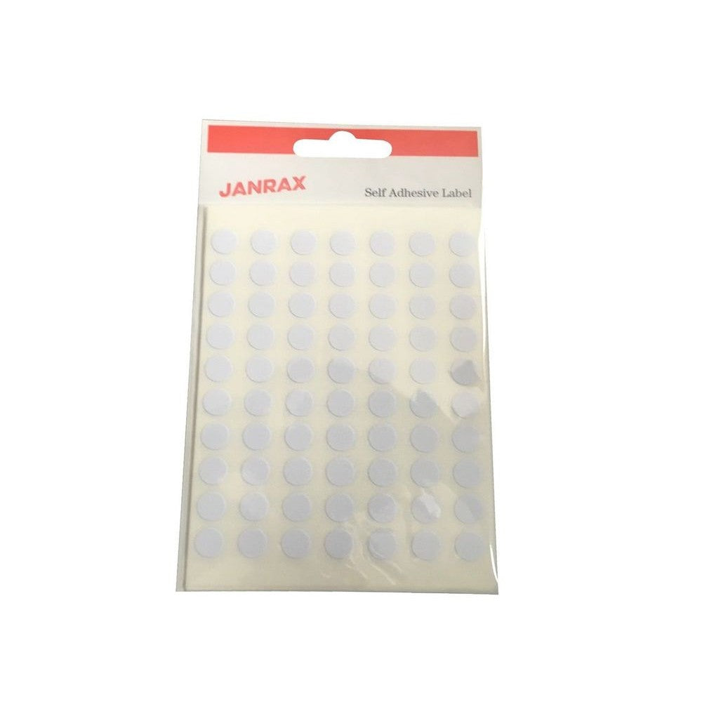 Pack of 2800 White 8mm Round Labels - Stickers