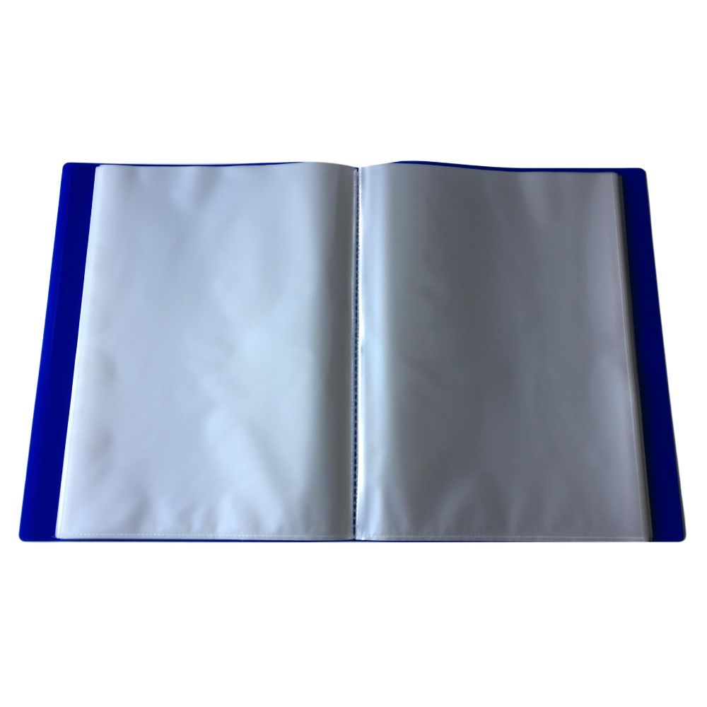 A4 Blue Flexible Cover 60 Pocket Display Book